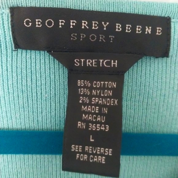 Geoffrey Beene Sport Stretch V-neck Sweater with Ribbed Detail - Picture 3 of 6